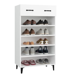 Armoire à chaussures Blanc 60x35x105 cm Bois d'ingénierie