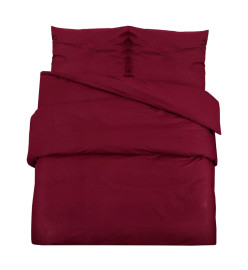 Ensemble de housse de couette Bordeaux 200x200 cm Coton