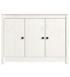 Buffet Blanc 100x35x74 cm Bois massif de pin