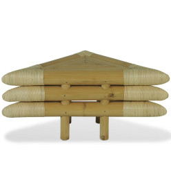 Table de chevet 2 pcs 60 x 60 x 40 cm Bambou naturel