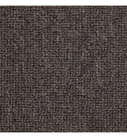 Tapis d'escalier 15 pcs Marron café 56 x 17 x 3 cm