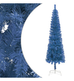 Sapin de Noël étroit Bleu 210 cm