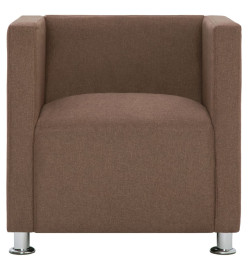 Fauteuil cube Marron Tissu