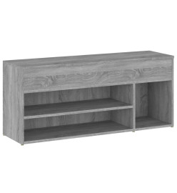 Banc à chaussures Sonoma gris 105x30x45 cm Bois d'ingénierie