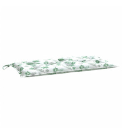 Coussin de banc de jardin motif de feuilles 100x50x7 cm