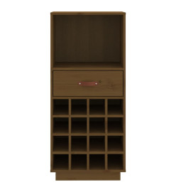 Armoire à vin Marron miel 45x34x100 cm Bois de pin massif