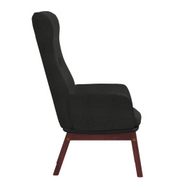 Chaise de relaxation Noir Tissu