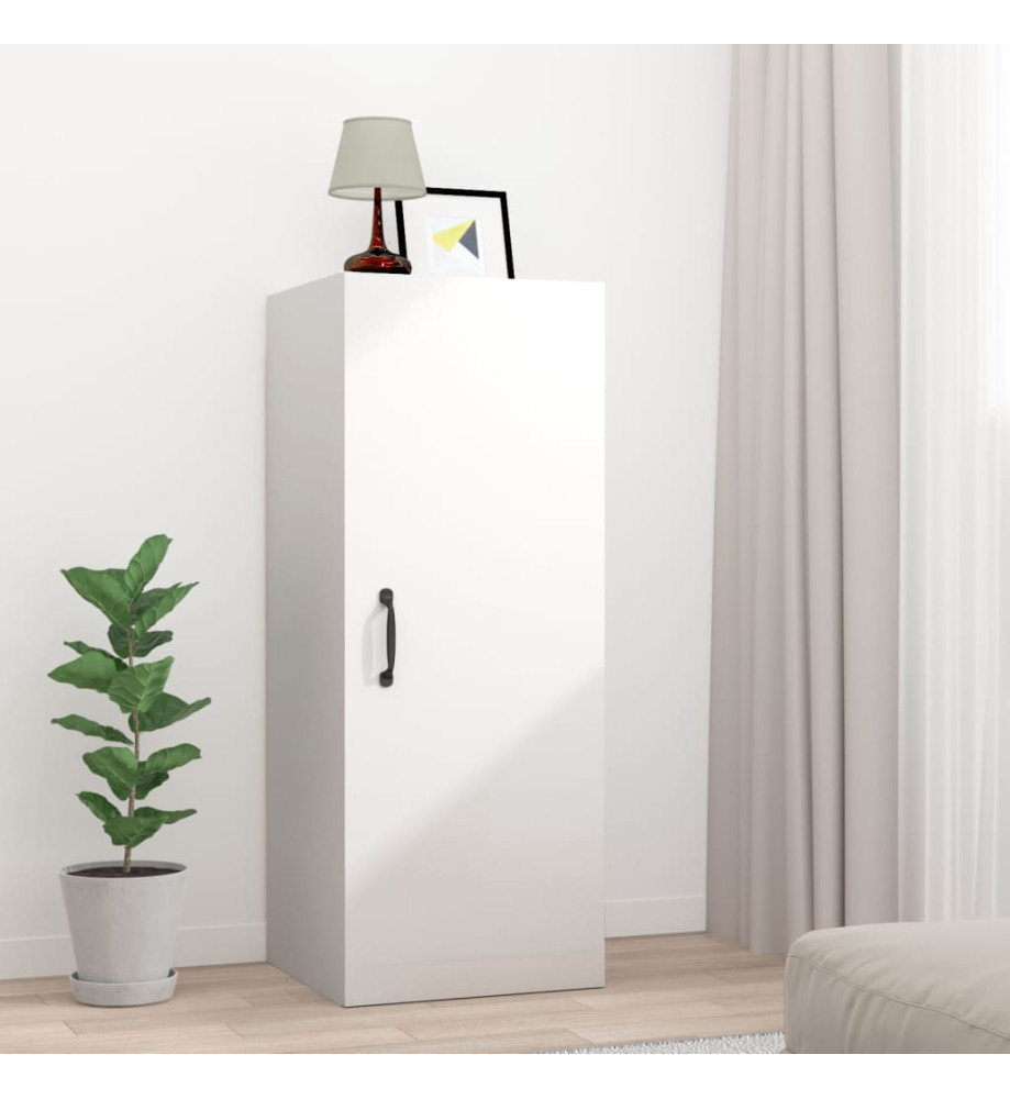 Armoire murale suspendue Blanc brillant 34,5x34x90 cm