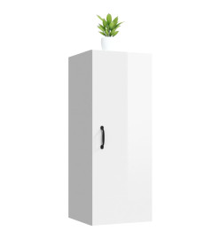 Armoire murale suspendue Blanc brillant 34,5x34x90 cm