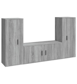 Ensemble de meubles TV 3 pcs Sonoma gris Bois d'ingénierie