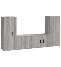 Ensemble de meubles TV 4 pcs Sonoma gris Bois d'ingénierie