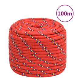 Corde de bateau Rouge 18 mm 100 m Polypropylène