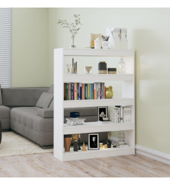 Bibliothèque/Séparateur de pièce Blanc 100x30x135 cm