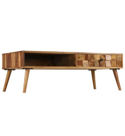 Table basse Bois Sesham massif avec finition miel 110x50x37 cm