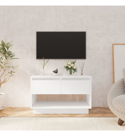 Meuble TV Blanc 70x41x44 cm Aggloméré