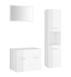 Ensemble de meubles de salle de bain Blanc brillant