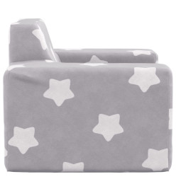 Canapé pour enfants Gris clair avec étoiles Peluche douce