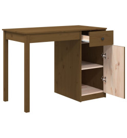 Bureau Marron miel 100x50x75 cm Bois massif de pin