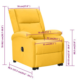 Fauteuil jaune tissu