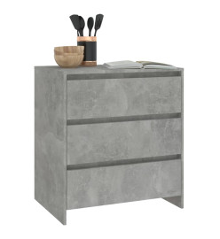 Buffet Gris béton 70x41x75 cm Bois d'ingénierie