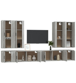 Ensemble de meubles TV 8 pcs Sonoma gris Bois d'ingénierie