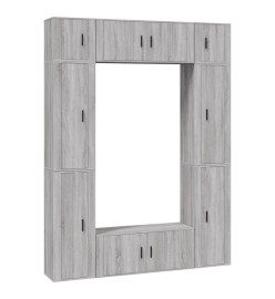 Ensemble de meubles TV 8 pcs Sonoma gris Bois d'ingénierie