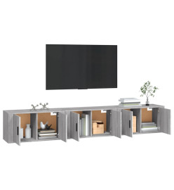 Meubles TV muraux 3 pcs sonoma gris 80x34,5x40 cm