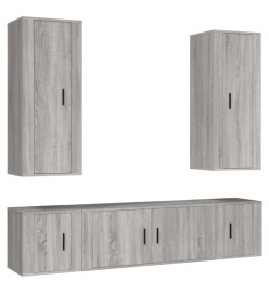 Ensemble de meubles TV 5 pcs Sonoma gris Bois d'ingénierie