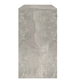 Bureau avec tiroir et armoire Gris béton 100x40x73 cm