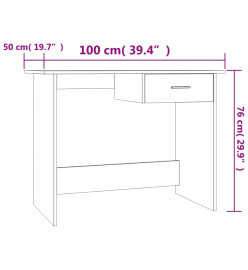 Bureau Chêne sonoma 100 x 50 x 76 cm Aggloméré