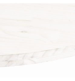 Dessus de table blanc 100x50x2,5 cm bois de pin massif ovale