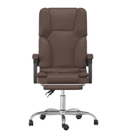 Fauteuil de massage inclinable de bureau Marron Similicuir