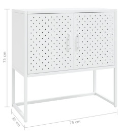 Buffet Blanc 75x35x75 cm Acier