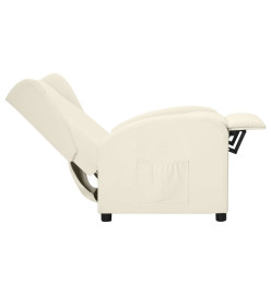 Fauteuil inclinable Crème Similicuir