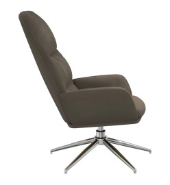 Chaise de relaxation Gris foncé Similicuir daim