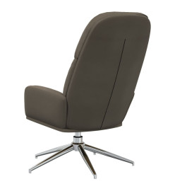 Chaise de relaxation Gris foncé Similicuir daim