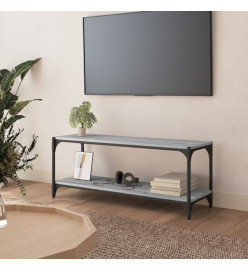 Meuble TV Sonoma gris 100x33x41 cm Bois d'ingénierie et acier