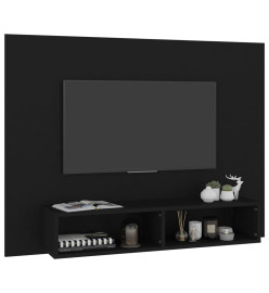 Meuble TV mural Noir 120x23,5x90 cm Aggloméré