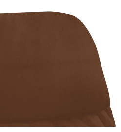 Chaise de relaxation avec tabouret Marron Similicuir daim