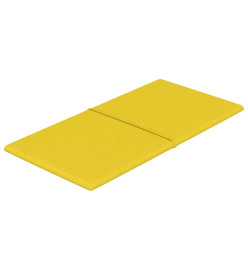 Panneaux muraux 12 pcs Jaune clair 60x30 cm Tissu 2,16 m²