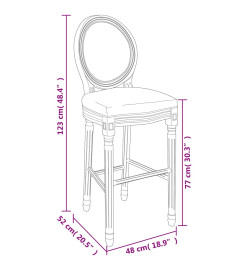 Tabourets de bar lot de 2 blanc lin