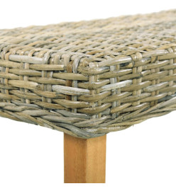 Banc 160 cm Rotin naturel kubu et bois de manguier massif