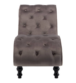 Chaise longue Velours Gris