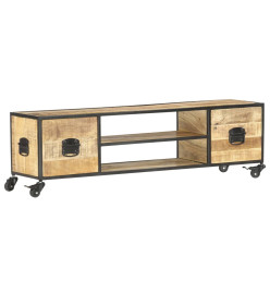 Meuble TV 130x30x39 cm Bois massif de manguier