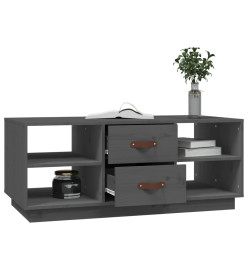 Table basse Gris 100x50x41 cm Bois massif de pin