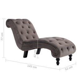 Chaise longue Velours Gris