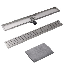 Drain de douche linéaire 930x140 mm acier inoxydable