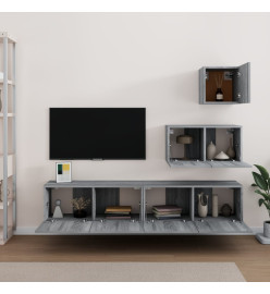 Ensemble de meubles TV 4 pcs Sonoma gris Bois d'ingénierie