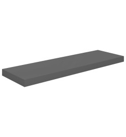 Étagère murale flottante 4 pcs Gris brillant 80x23,5x3,8 cm MDF