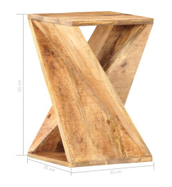 Table d'appoint 35x35x55 cm Bois de manguier massif